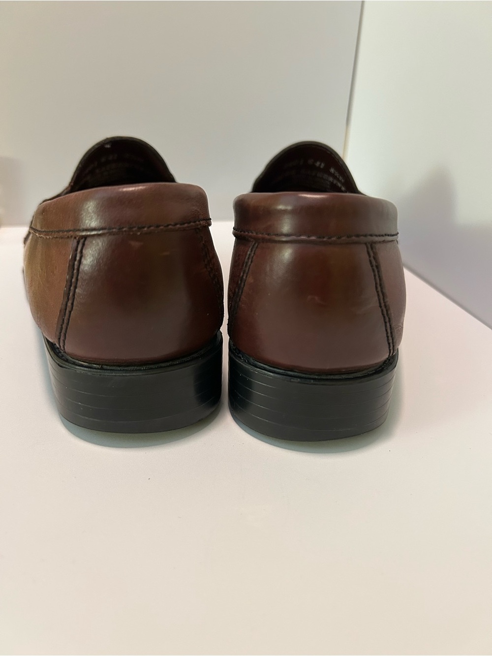 Bass Weejuns Brown Leather Penny Loafers - Picture 3 of 4